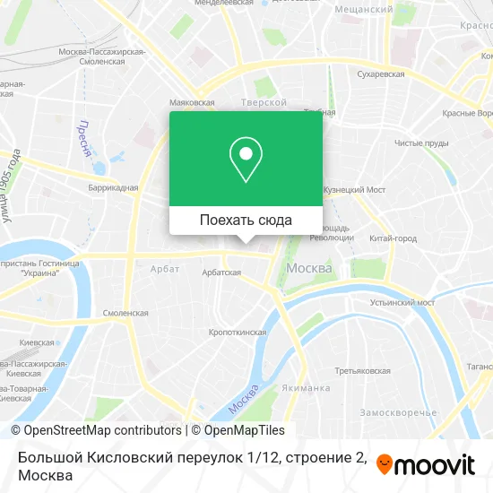 Карта Большой Кисловский переулок 1 / 12, строение 2