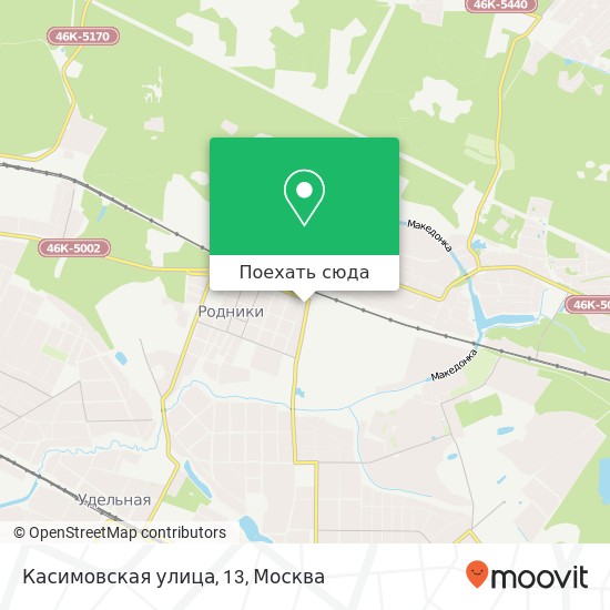 Карта Касимовская улица, 13