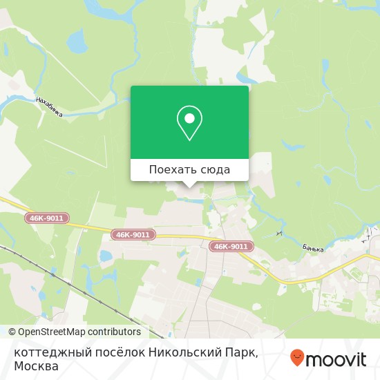 Карта коттеджный посёлок Никольский Парк