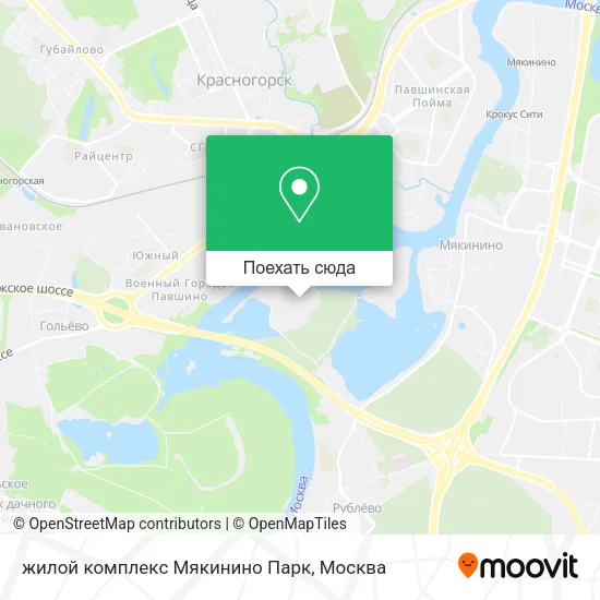 Карта жилой комплекс Мякинино Парк