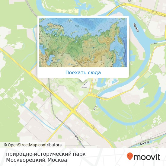 Карта природно-исторический парк Москворецкий