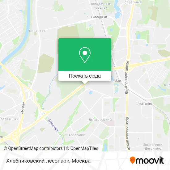 Карта Хлебниковский лесопарк