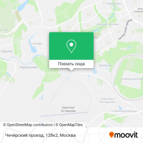 Карта Чечёрский проезд, 128к2