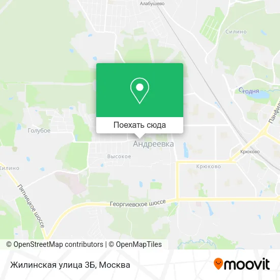 Карта Жилинская улица 3Б