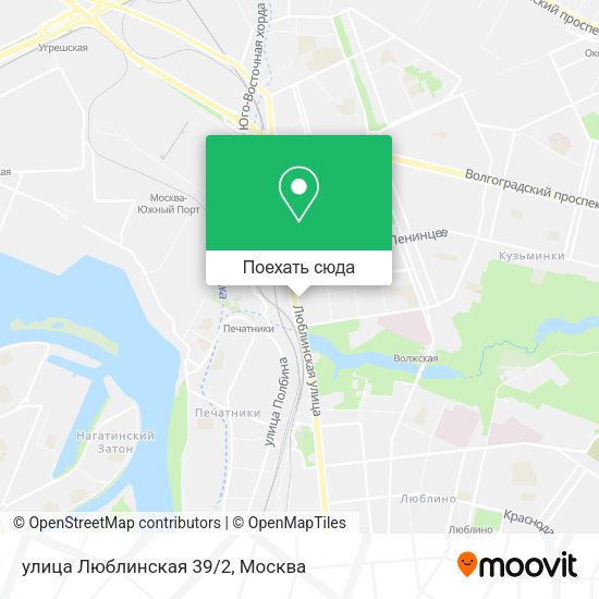 Карта улица Люблинская 39/2