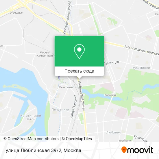 Карта улица Люблинская 39/2