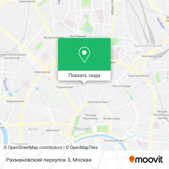 Карта Рахмановский переулок 3