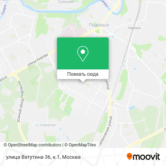 Карта улица Ватутина 36, к.1