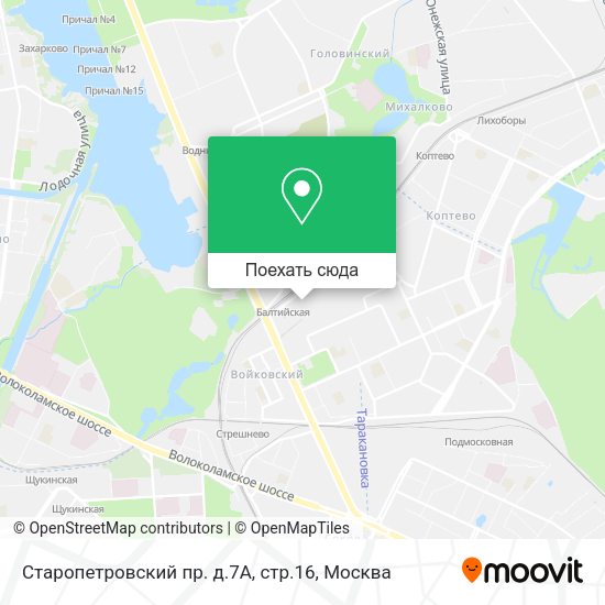 Карта Старопетровский пр. д.7А, стр.16