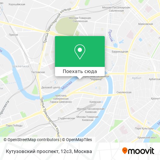 Карта Кутузовский проспект, 12с3