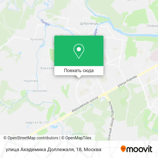 Карта улица Академика Доллежаля, 18