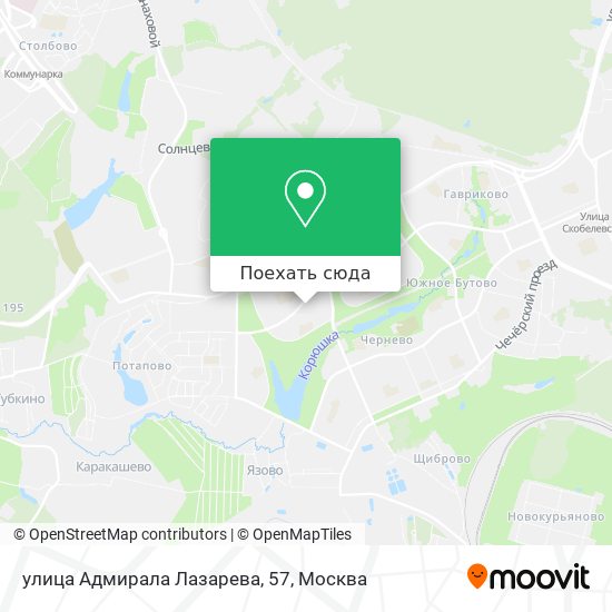 Карта улица Адмирала Лазарева, 57