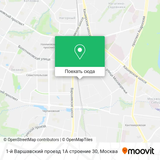 Карта 1-й Варшавский проезд 1А строение 30