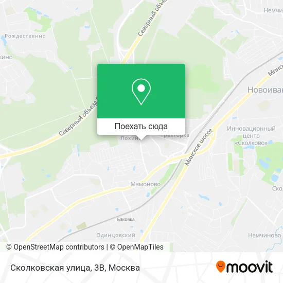 Карта Сколковская улица, 3В