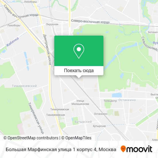 Карта Большая Марфинская улица 1 корпус 4
