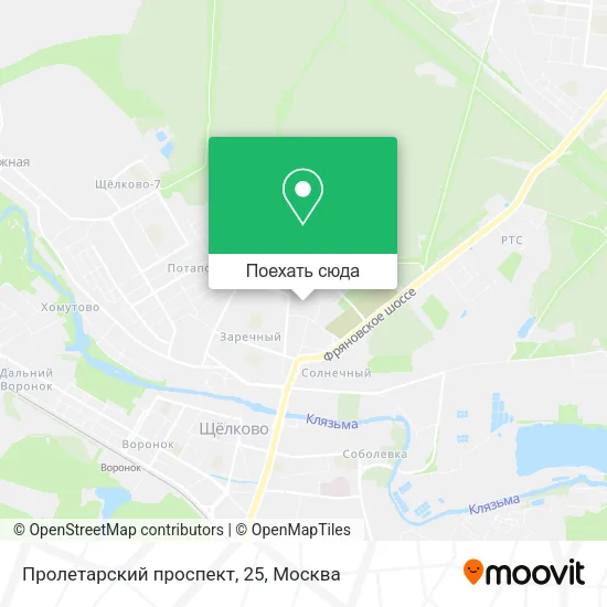 Карта Пролетарский проспект, 25