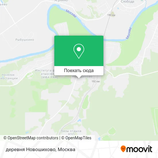 Карта деревня Новошихово