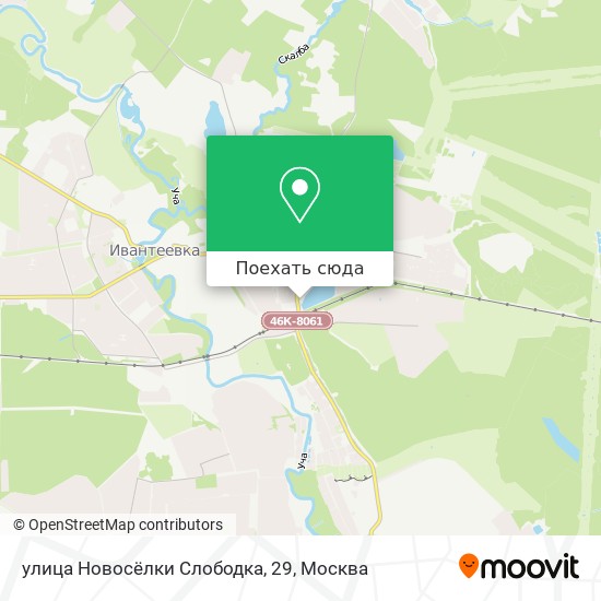 Карта улица Новосёлки Слободка, 29