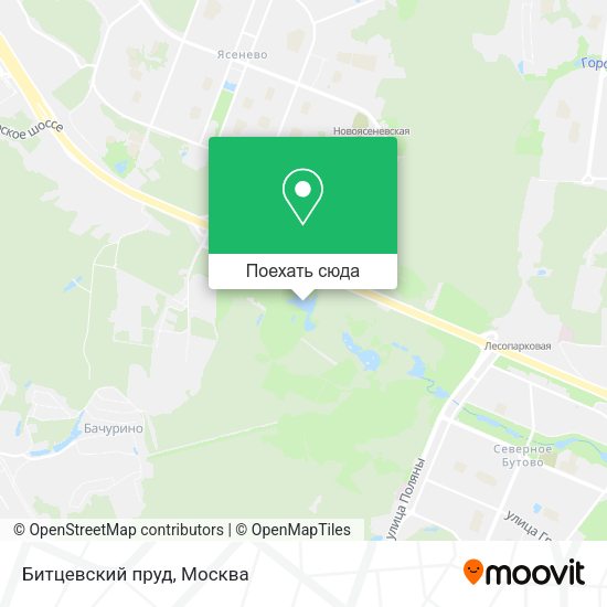 Карта Битцевский пруд