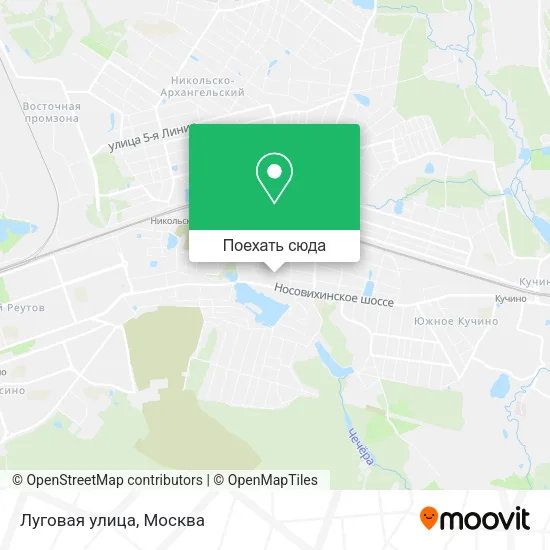Карта Луговая улица