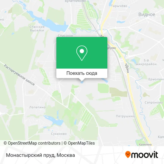 Карта Монастырский пруд