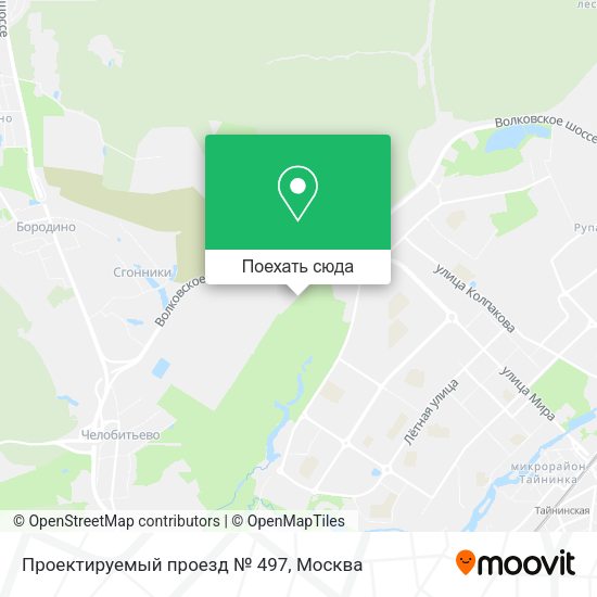 Карта Проектируемый проезд № 497