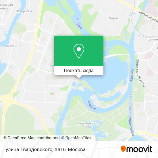 Карта улица Твардовского, вл16