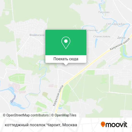 Карта коттеджный поселок Чароит