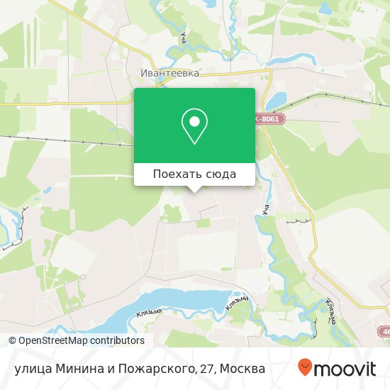 Карта улица Минина и Пожарского, 27