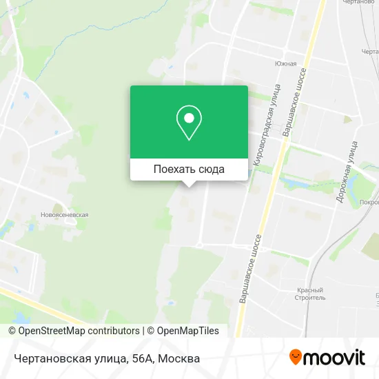 Карта Чертановская улица, 56А