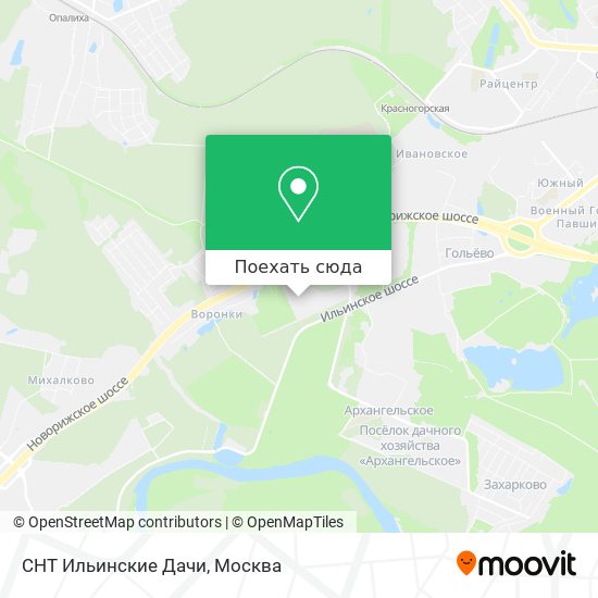 Карта СНТ Ильинские Дачи