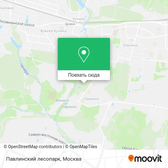 Карта Павлинский лесопарк