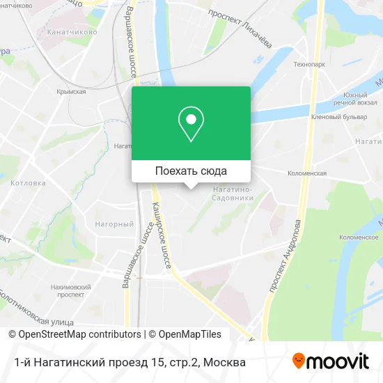 Карта 1-й Нагатинский проезд 15, стр.2