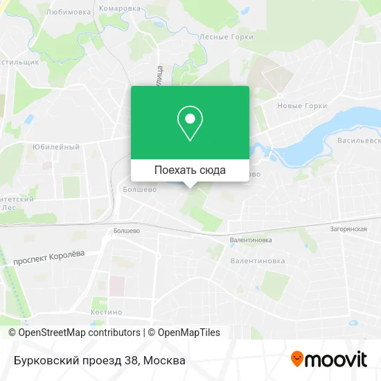 Карта Бурковский проезд 38