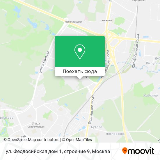 Карта ул. Феодосийская дом 1, строение 9