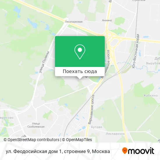 Карта ул. Феодосийская дом 1, строение 9