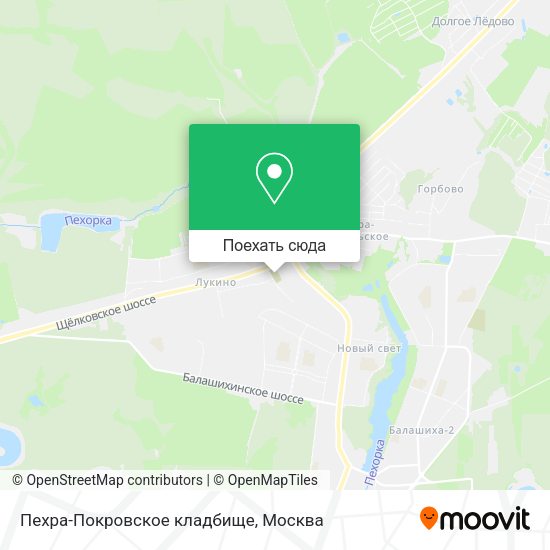 Карта Пехра-Покровское кладбище