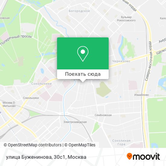 Карта улица Буженинова, 30с1