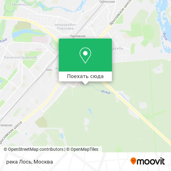Карта река Лось