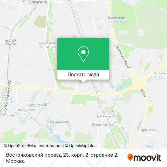 Карта Востряковский проезд 23, корп. 2, строение 2