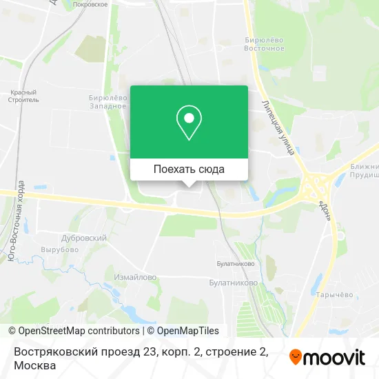 Карта Востряковский проезд 23, корп. 2, строение 2