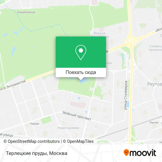 Карта Терлецкие пруды