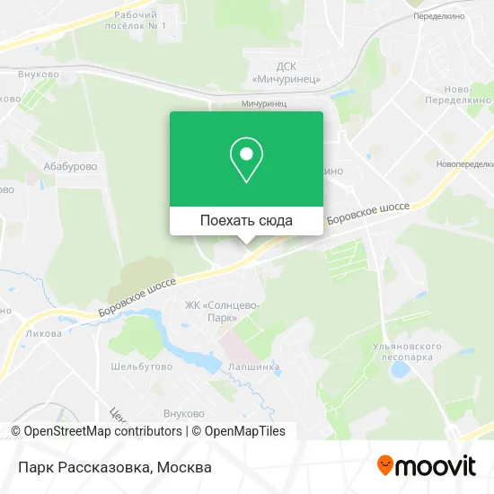 Карта Парк Рассказовка