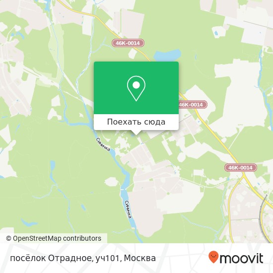 Карта посёлок Отрадное, уч101