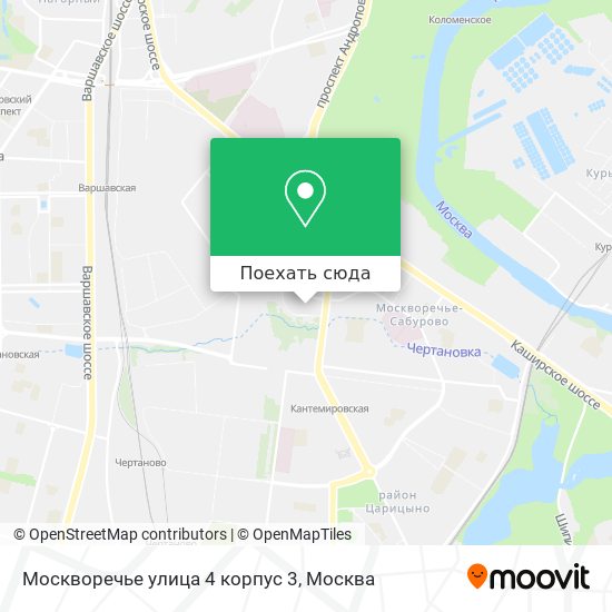 Карта Москворечье улица 4 корпус 3