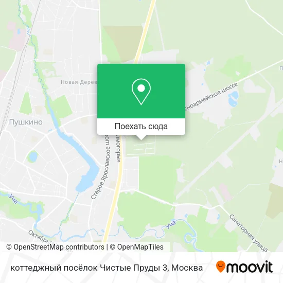 Карта коттеджный посёлок Чистые Пруды 3