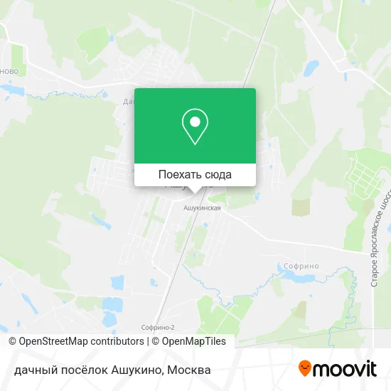 Карта дачный посёлок Ашукино