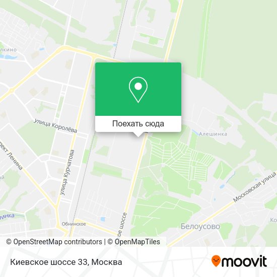 Карта Киевское шоссе 33