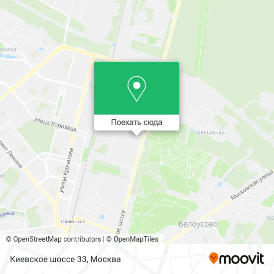 Карта Киевское шоссе 33
