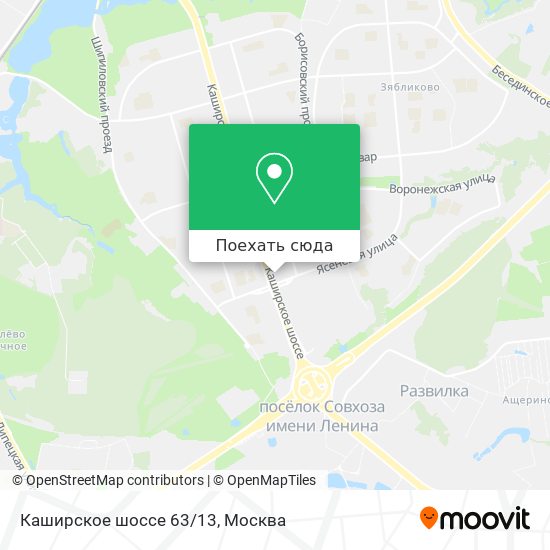 Карта Каширское шоссе 63/13